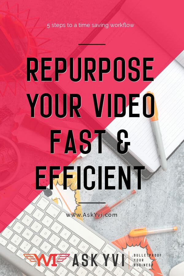 Repurpose Your Video Ask Yvi Pin - Ask Yvi