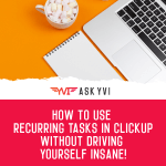 How to use RECURRING tasks in ClickUp pinterest pin