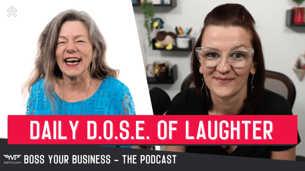 Boss Your Business Podcast Ep 051-Laughter for the Health of it. Have you had your daily D.O.S.E._ (Dopamine, Oxytocin, Serotonin, Endorphins)-Cathy Nesbitt-thumb