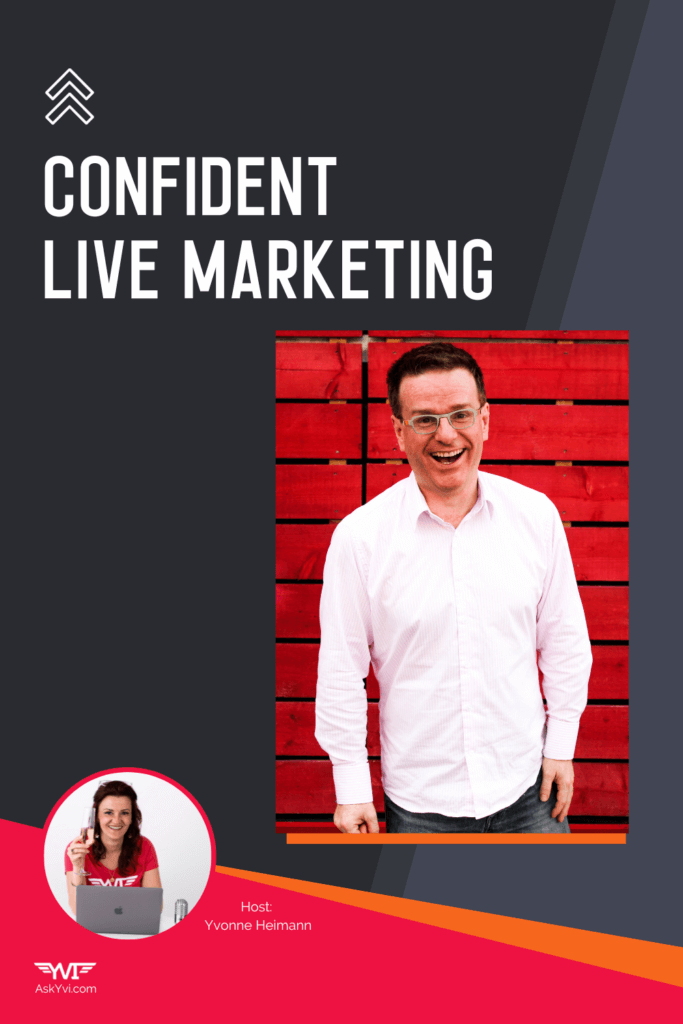 Boss Your Business Podcast Ep 053 - Confident LIVE Marketing with Ian Anderson Gray Pinterest Pin